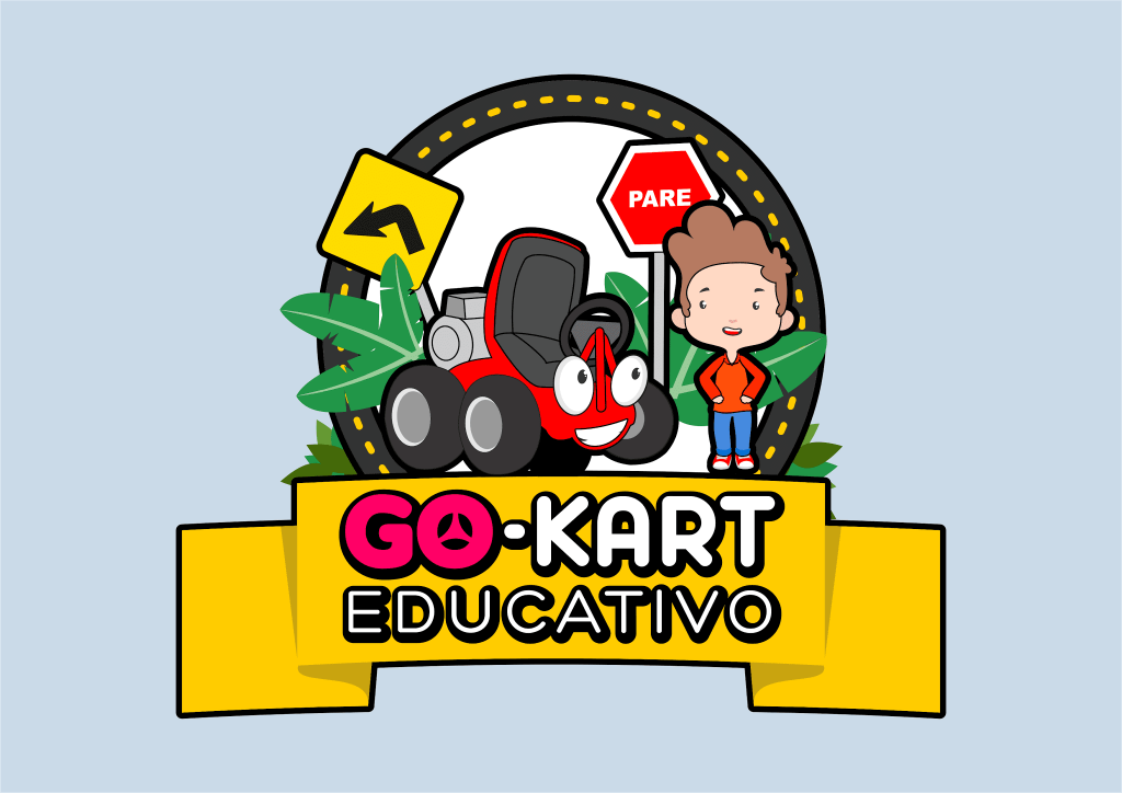 Mascote Go-Kart Educativo